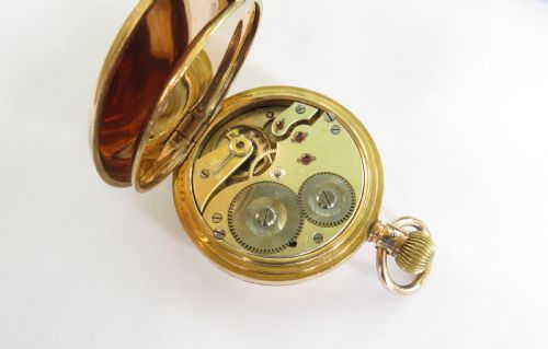 fig 2. Antique IWC half hunter pocket watch