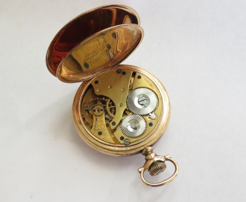 fig 1. Antique 1907 Waltham Traveler pocket watch
