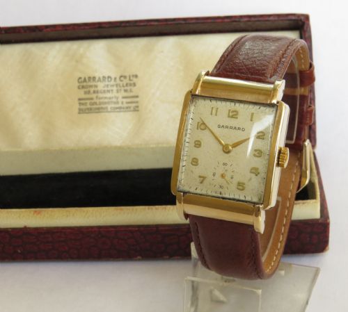 Gents 9ct Gold Garrard Wrist Watch, 1954