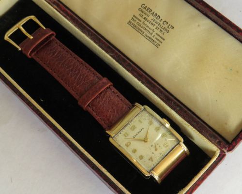 fig 1. Gents 9ct gold Garrard wrist watch, 1954