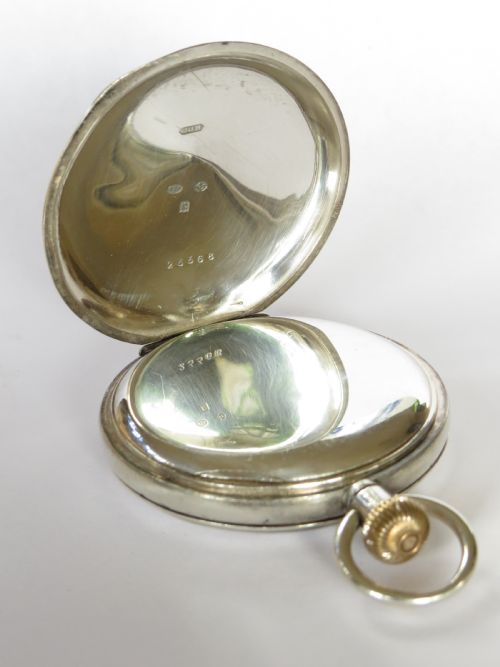 fig 2. Antique silver Waltham full hunter pocket watch