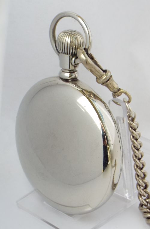 fig 1. A large 1917 Elgin pocket watch & chain.