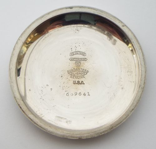 fig 2. A large 1917 Elgin pocket watch & chain.