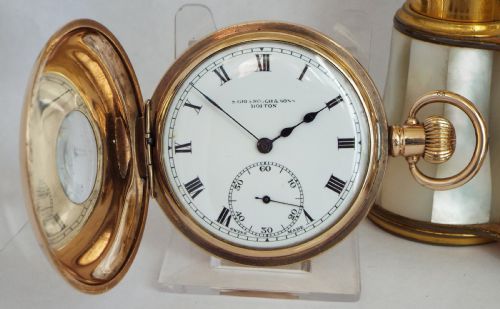 fig 1. 1930s Vertex half hunter pocket watch.