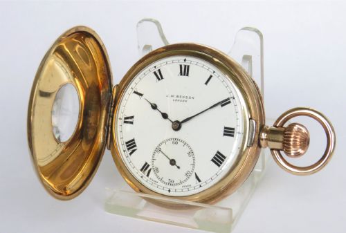 Antique Cyma Half Hunter Pocket Watch for J W Benson
