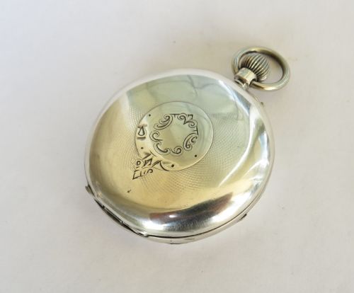 fig 3. 1909 Rotherhams silver full hunter pocket watch