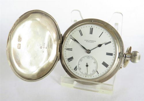 1909 Rotherhams Silver Full Hunter Pocket Watch