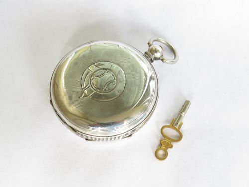 fig 1. Antique 1912 silver Swiss pocket watch