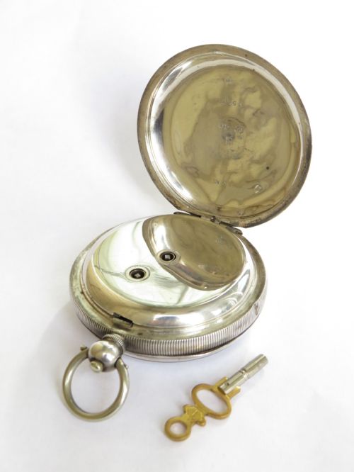 fig 2. Antique 1912 silver Swiss pocket watch