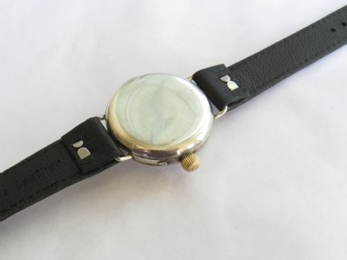 fig 1. Gents silver Glashutte wrist watch, c1910s