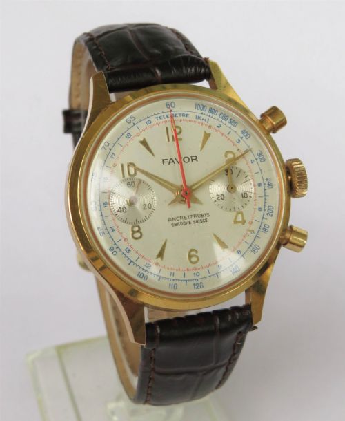 Gents 1960s Favor Chronograph / Wrist Watch