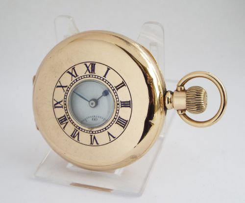 A Vintage 1920s Swiss Half Hunter Pocket Watch.