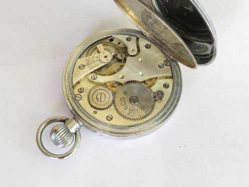 fig 1. 1930 chromed silver Lanco pocket watch
