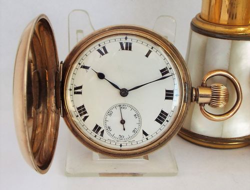 A 1920s Swiss Full Hunter Pocket Watch.