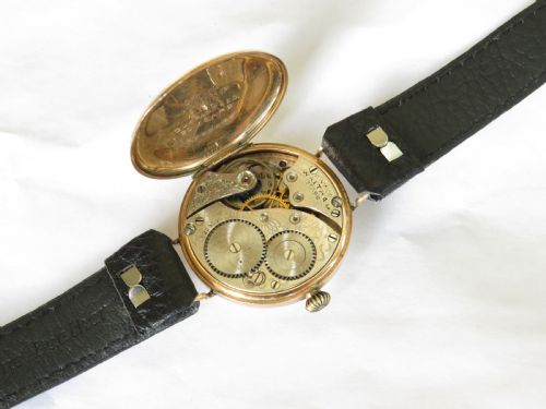fig 2. Antique rose gold filled Waltham wrist watch