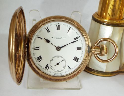 A 1920s Thomas Russell Full Hunter Pocket Watch.
