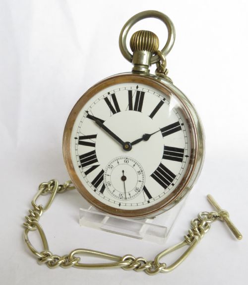 Antique Doxa Goliath Pocket Watch and Chain