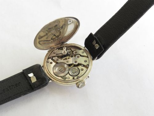 fig 2. Antique silver trench watch, 1915