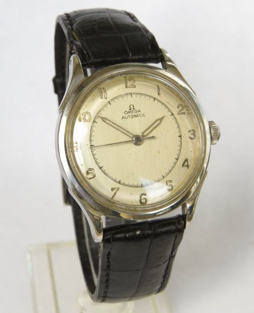 fig 1. Gents 1940s Omega bumper automatic wrist watch