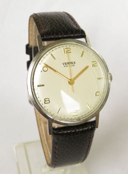 fig 1. Gents 1960s Vertex Revue wrist watch
