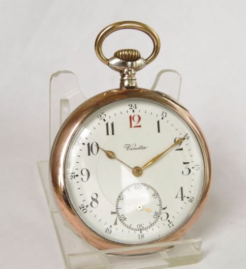 fig 1. Antique silver Vinéta pocket watch