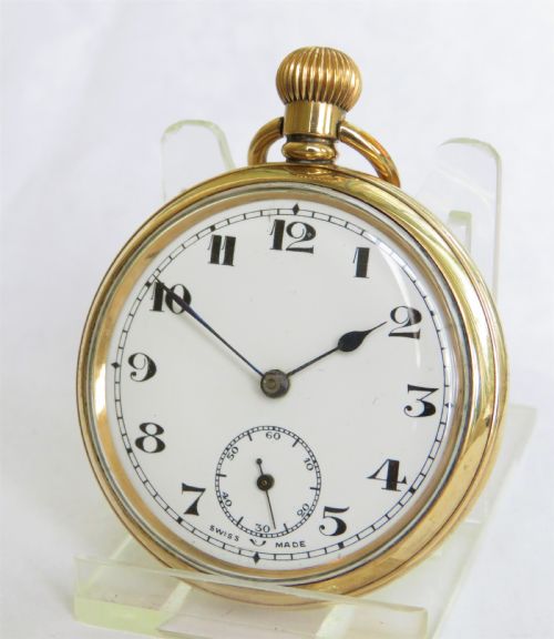 1930s Swiss Pocket Watch, Engraved Wg