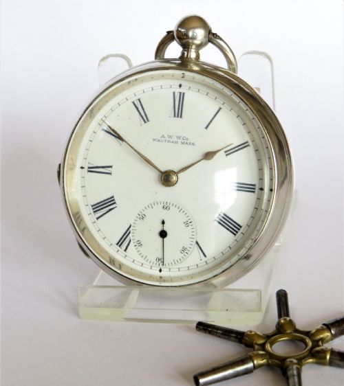 Antique Silver Waltham Pocket Watch, 1900