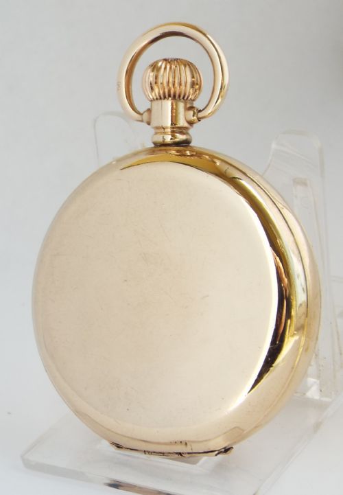 fig 1. Antique 1903 Waltham full hunter pocket watch.