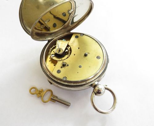 fig 1. Antique silver centre seconds chronograph, 1896