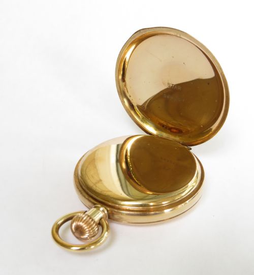 fig 1. Waltham Traveler full hunter pocket watch, 1900
