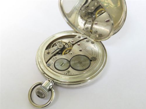 fig 3. 1920s Thomas Russell white gold plated pocket watch