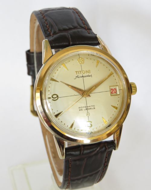 fig 1. Gents 1950s Titoni Airmaster automatic wrist watch
