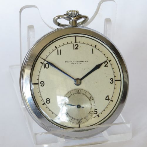 fig 1. 1930s Paul Ditisheim pocket watch