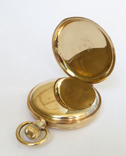 fig 1. 1928 Waltham Traveler full hunter pocket watch