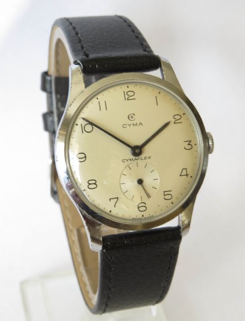 fig 1. Gents 1950s Cyma wrist watch