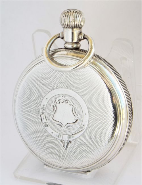 fig 1. Antique 1915 State silver pocket watch by Tavannes.