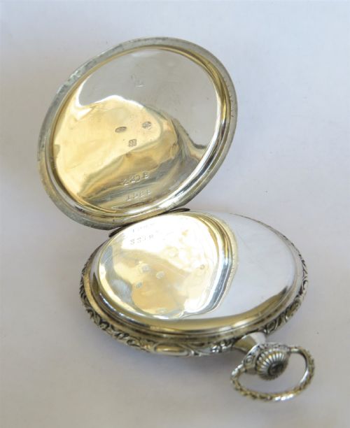 fig 3. 1928 silver Orator pocket watch