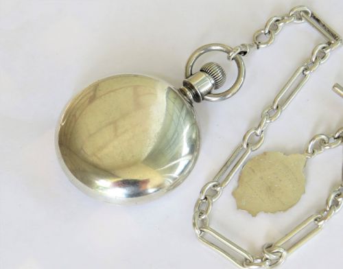 fig 1. Waltham Sterling pocket watch and chain