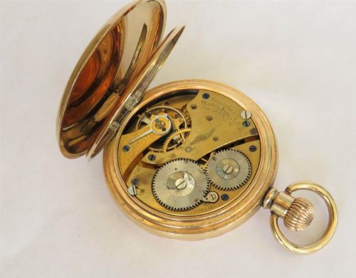fig 1. Antique 1903 Waltham full hunter pocket watch