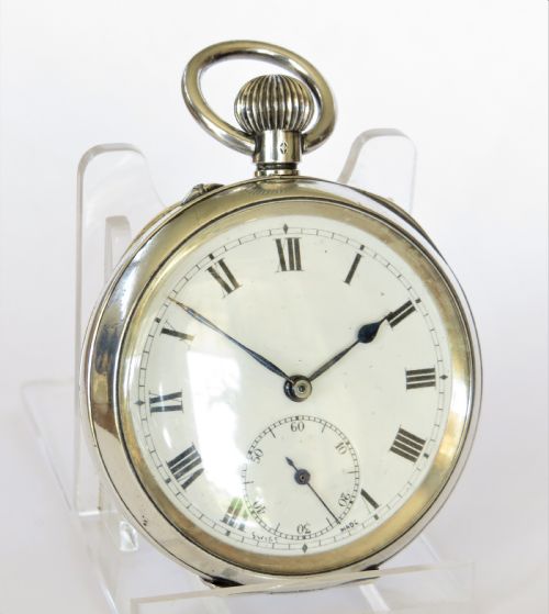 fig 1. Antique Meyer & Studeli silver pocket watch