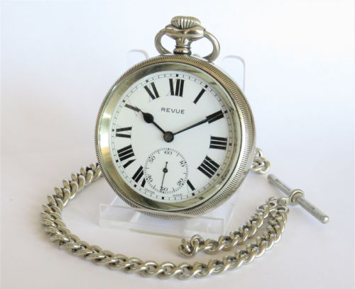 Antique Revue Pocket Watch & Chain