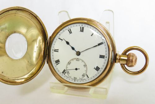 fig 1. 1930s Vertex half hunter pocket watch
