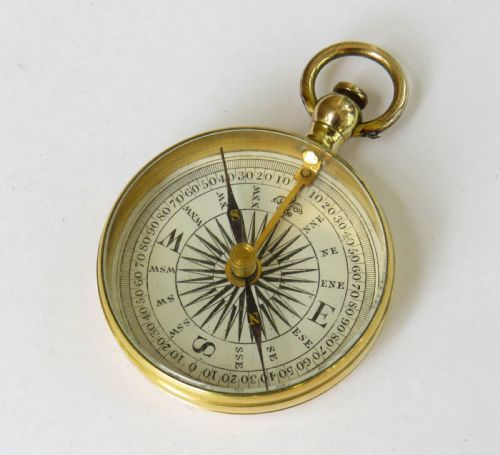 Good Quality Victorian Compass with Lock