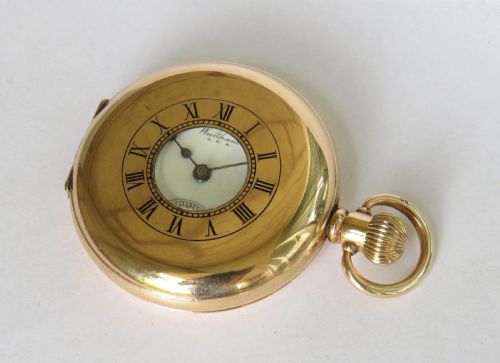Antique Waltham Bartlett Half Hunter Pocket Watch