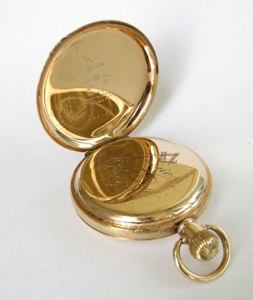 fig 3. Antique Waltham Bartlett half hunter pocket watch
