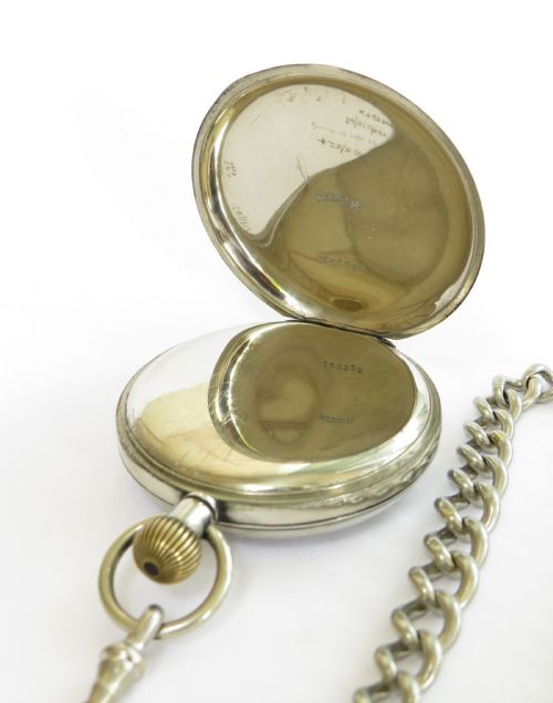 fig 2. 1930s Nidor pocket watch and chain