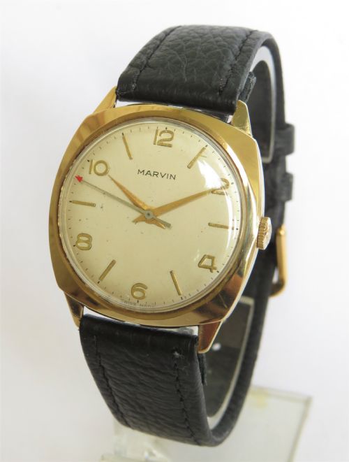 Gents 9ct Gold Marvin Wrist Watch, 1959