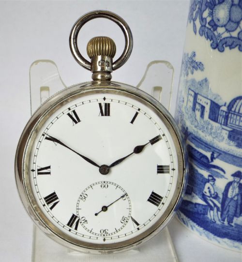 Antique 1920s Silver Pocket Watch by Revue Thommen.
