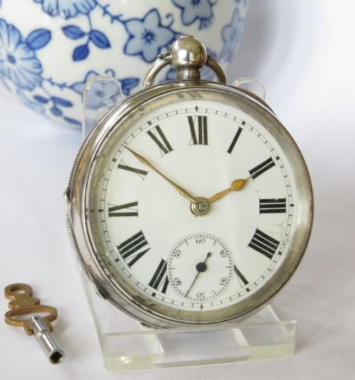 Antique Swiss Silver Pocket Watch, Circa 1907.
