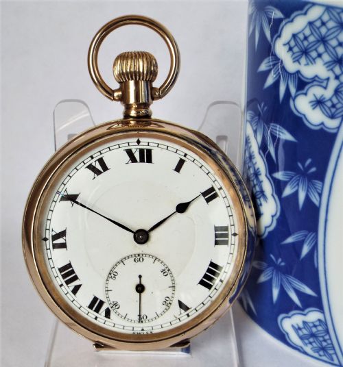 A 1930s Swiss Stem Winding Pocket Watch.